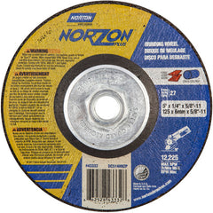 5″ × 1/4″ × 5/8″ NorZon Plus Non-Woven Depressed Center Wheel Type 27 - USA Tool & Supply