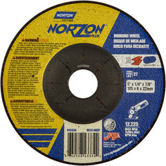 5″ × 1/4″ × 7/8″ NorZon Plus Non-Woven Depressed Center Wheel Type 27 - USA Tool & Supply