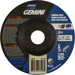 5 × 1/8 × 7/8″ Gemini Long Life Grinding Wheel A 24 T BDA3 Type 27 - USA Tool & Supply