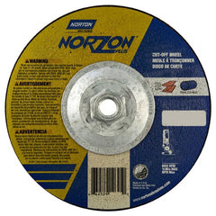 ‎7″ × 1/8″ × 5/8″-11 NorZon Plus Non-Woven Depressed Center Wheel Type 27 - USA Tool & Supply