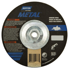 7″ × 1/4″ × 5/8″ Norton Metal Non-Woven Depressed Center Wheel Type 27 - USA Tool & Supply