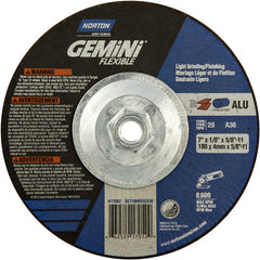 ‎7″ × 1/8″ × 5/8″-11 Charger Non-Woven Depressed Center Wheel Type 29 36 Grit - USA Tool & Supply