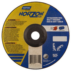7″ × 1/8″ × 7/8″ NorZon Plus Non-Woven Depressed Center Wheel Type 27 - USA Tool & Supply