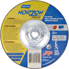 7″ × 1/8″ × 5/8″ NorZon Plus Non-Woven Depressed Center Wheel Type 27 - USA Tool & Supply