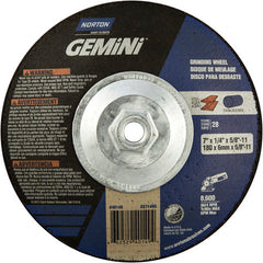 7″ × 1/4″ × 5/8″ Gemini Non-Woven Depressed Center Wheel Type 28 Saucer - USA Tool & Supply