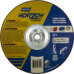 9″ × 1/4″ × 5/8″ NorZon Plus Non-Woven Depressed Center Wheel Type 27 - USA Tool & Supply