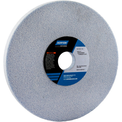 ‎8″ × 1/2″ × 1-1/4″ Gemini Toolroom Wheel Type 01 Straight 46 Grit Aluminum Oxide - USA Tool & Supply