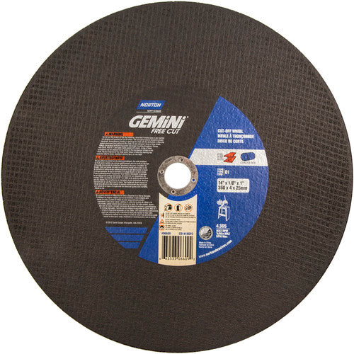 14″ × 1/8″ × 1″ Gemini Stationary Saw Cut-Off Wheel Aluminum Oxide - USA Tool & Supply