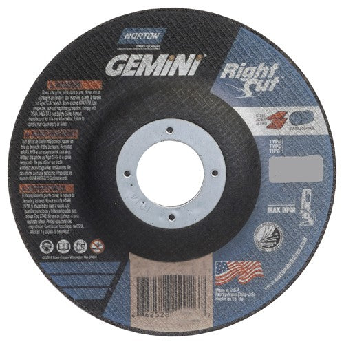 ‎4-1 /2″ × 0.045″ × 7/8″ Gemini Right Angle Cut-Off Wheel Type 27/42 Aluminum Oxide - USA Tool & Supply