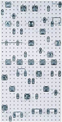 Triton - 24" Wide x 24" High Peg Board Kit - 2 Panels, 46 Hooks, Steel with Epoxy Coating, White - USA Tool & Supply