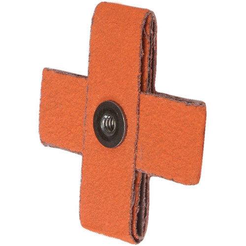2″ × 2″ × 3/4″ Cross Pad 8-Ply 120 Grit 8-32 Eyelet Ceramic Alumina - USA Tool & Supply