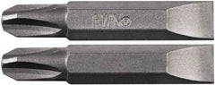 Irwin - 1/4" Drive, #3 Slotted Screwdriver Bit - 1-1/2" OAL - USA Tool & Supply