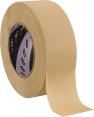 3M - 48mm Wide x 55 m Long Tan Paper Masking Tape - Series 501+, 7.3 mil Thick, 26 In/Lb Tensile Strength - USA Tool & Supply
