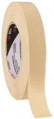 3M - 24mm Wide x 55 m Long Tan Paper Masking Tape - Series 501+, 7.3 mil Thick, 26 In/Lb Tensile Strength - USA Tool & Supply