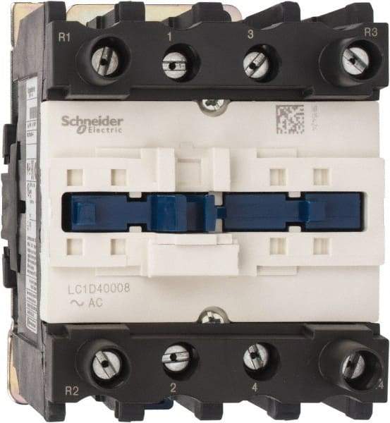 Schneider Electric - 4 Pole, 120 Coil VAC at 60 Hz, 60 Amp at 440 VAC, Nonreversible IEC Contactor - Bureau Veritas, CCC, CSA, CSA C22.2 No. 14, DNV, EN/IEC 60947-4-1, EN/IEC 60947-5-1, GL, GOST, LROS, RINA, RoHS Compliant, UL 508, UL Listed - USA Tool & Supply