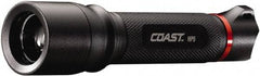 Coast Cutlery - White LED Bulb, 121 Lumens, Industrial/Tactical Flashlight - Black Aluminum Body, 1 AA Alkaline Battery Included - USA Tool & Supply
