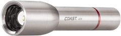 Coast Cutlery - White LED Bulb, 340 Lumens, Industrial/Tactical Flashlight - Silver Stainless Steel Body, 3 AA Batteries Included - USA Tool & Supply