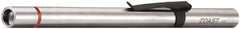 Coast Cutlery - White LED Bulb, 54 Lumens, Industrial/Tactical Flashlight - Silver Stainless Steel Body, 1 9V Battery Included - USA Tool & Supply