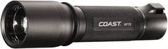Coast Cutlery - White LED Bulb, 300 Lumens, Industrial/Tactical Flashlight - Black Aluminum Body, 3 AAA Batteries Included - USA Tool & Supply