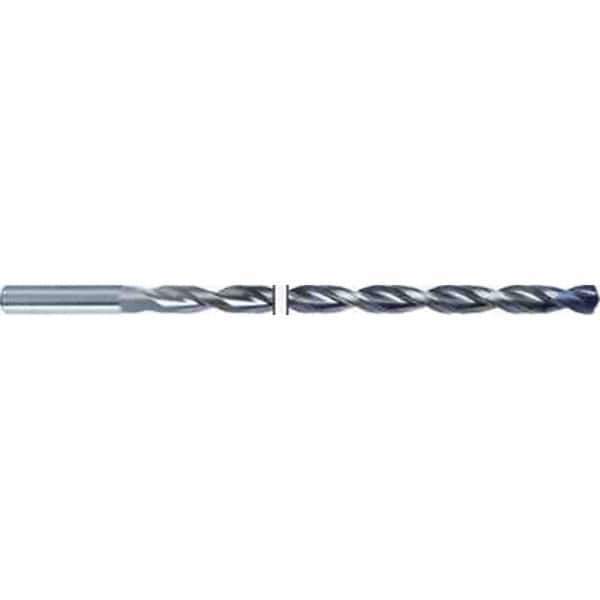 Guhring - 6.3mm 135° Spiral Flute Solid Carbide Screw Machine Drill Bit - TiAlN Finish, Right Hand Cut, 197mm Flute Length, 237mm OAL, Straight Shank, Through Coolant - USA Tool & Supply