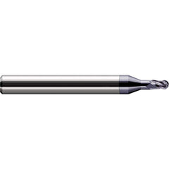 Harvey Tool - Ball End Mills; Mill Diameter (Inch): 1/4 ; Mill Diameter (Decimal Inch): 0.2500 ; Number of Flutes: 3 ; Length of Cut (Inch): 3/8 ; Length of Cut (Decimal Inch): 0.3750 ; Material: Solid Carbide - Exact Industrial Supply