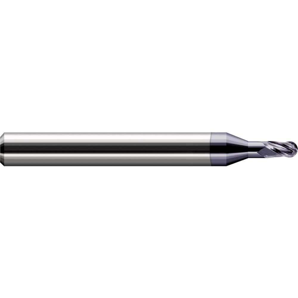 Harvey Tool - 1/8" Diam, 3/16" LOC, 3 Flute Solid Carbide Ball End Mill