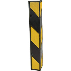 Vestil - 6" Long, Rubber Corner Protectors - Yellow/Black - USA Tool & Supply