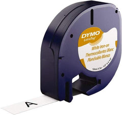 Dymo - 1/2" Wide x 156" Long, Black on White Iron Label Printer Cartridge - For DYMO Letratag Printers - USA Tool & Supply