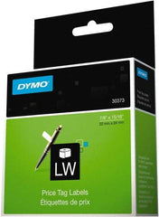 Dymo - 15/16" Wide x 15/16" Long, White Price Tag - For DYMO LabelWriter Printers - USA Tool & Supply