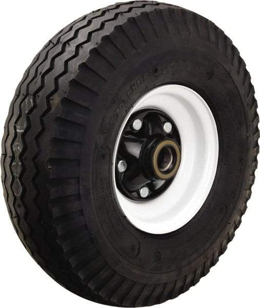 Hamilton - 18 Inch Diameter x 5-3/4 Inch Wide, Rubber Caster Wheel - 1,655 Lb. Capacity, 4-7/8 Inch Hub Length, 1 Inch Axle Diameter, Tapered Roller Bearing - USA Tool & Supply