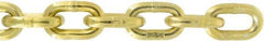 Value Collection - 7/16" Welded Steel Chain - 8,750 Lb Capacity, Grade 70, Yellow Chromate Zinc Finish - USA Tool & Supply