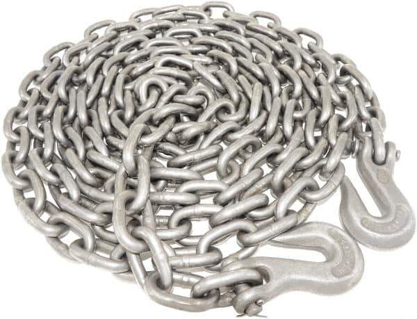 Value Collection - 3/8" Welded Tie Down Chain - 5,400 Lb Capacity, Grade 43, Self-Colored Finish - USA Tool & Supply