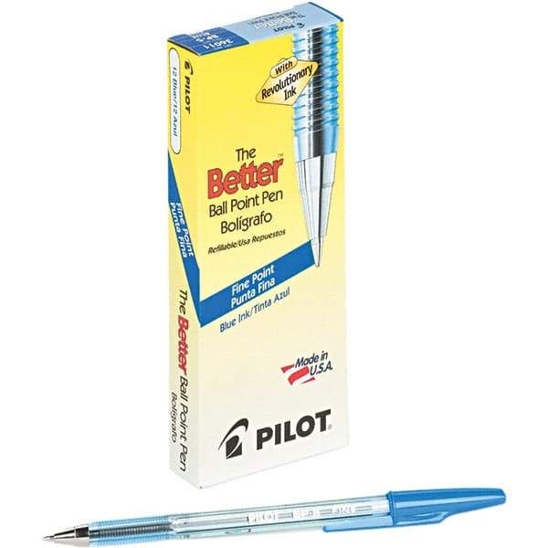 Pilot - Conical Ball Point Pen - Blue - USA Tool & Supply