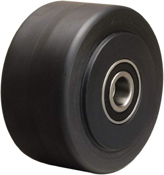Hamilton - 4 Inch Diameter x 2 Inch Wide, Nylon Caster Wheel - 2,000 Lb. Capacity, 2-1/4 Inch Hub Length, 1/2 Inch Axle Diameter, Stainless Steel Precision Ball Bearing - USA Tool & Supply