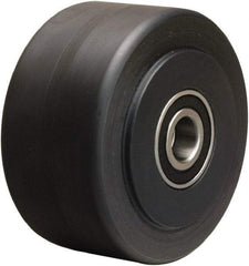 Hamilton - 4 Inch Diameter x 2 Inch Wide, Nylon Caster Wheel - 2,000 Lb. Capacity, 2-1/4 Inch Hub Length, 1/2 Inch Axle Diameter, Precision Ball Bearing - USA Tool & Supply