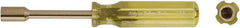 Ampco - 1/4" Solid Shaft Nonsparking Nutdriver - Ergonomic Handle, 6-7/8" OAL - USA Tool & Supply