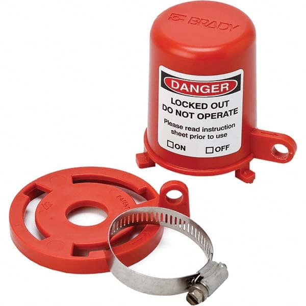 Brady - Pneumatic & Valve Lockouts Type: Plug Valve Lockout Maximum Valve Handle Size (Inch): 1.380 - USA Tool & Supply
