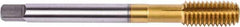 Union Butterfield - 5/16-18 UNC 2B Modified Bottoming Thread Forming Tap - Powdered Metal High Speed Steel, TiN Finish, 3.546" OAL, 0.787" Thread Length, Right Hand Thread, Series 1681AP - USA Tool & Supply