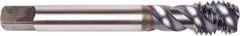 Union Butterfield - 7/8-9 UNC 4 Flute 2B Modified Bottoming Spiral Flute Tap - Powdered Metal, TiCN Finish, 5.512" OAL, Right Hand Flute, Right Hand Thread, Series 1676AP - USA Tool & Supply