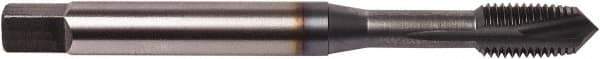 Union Butterfield - M14x1.50 Metric Fine, 4 Flute, TiCN Finish, Powdered Metal Spiral Point Tap - Plug Chamfer, Right Hand Thread, 100mm OAL, 22mm Thread Length, 0.429" Shank Diam, 6H Class of Fit, Series 1673AP - Exact Industrial Supply