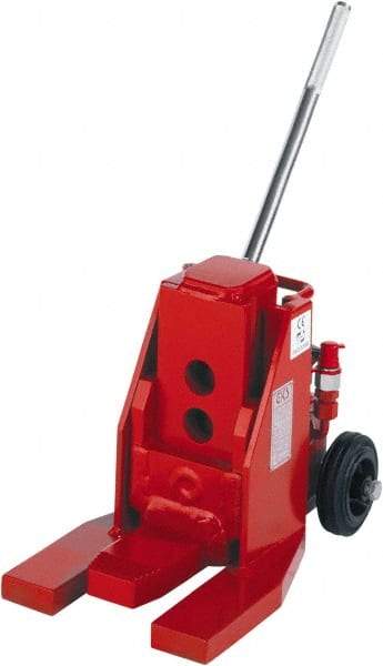 GKS - 5 Ton Capacity Fork Lift Jack - 1.2" to 15.9" High, 5-1/2" Piston Stroke - USA Tool & Supply
