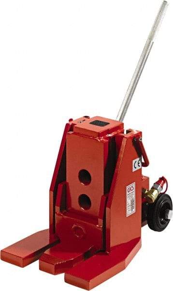 GKS - 10 Ton Capacity Fork Lift Jack - 1.4" to 18" High, 5-1/2" Piston Stroke - USA Tool & Supply