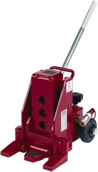 GKS - 10 Ton Capacity Toe Jack - 0.8" to 18-1/2" High, 6.3" Piston Stroke - USA Tool & Supply