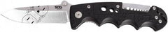 SOG Specialty Knives - 3-13/32" Blade, Straight Clip Point Folding Knife - 4.1" Closed Length, Glass-Filled Nylon - USA Tool & Supply