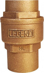 Legend Valve - 1-1/2" Lead Free Bronze Check Valve - Inline, C x C Sweat, 250 WOG - USA Tool & Supply