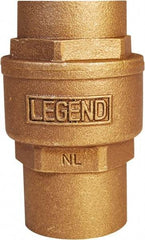 Legend Valve - 3/4" Lead Free Bronze Check Valve - Inline, C x C Sweat, 250 WOG - USA Tool & Supply