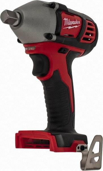 Milwaukee Tool - 1/2" Drive 18 Volt Pistol Grip Cordless Impact Wrench & Ratchet - 0 to 2,200 RPM, 0 to 3,350 BPM, 183 Ft/Lb Torque, Lithium-Ion Batteries Not Included - USA Tool & Supply