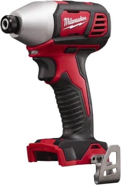 Milwaukee Tool - 18 Volt, 1/4" Drive, 125 Ft/Lb Torque, Cordless Impact Driver - Pistol Grip Handle, 2750 RPM, Lithium-Ion, Bare Tool - USA Tool & Supply