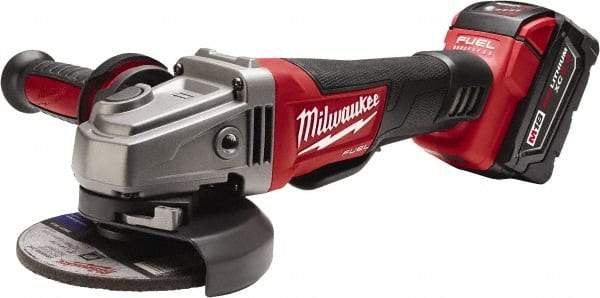 Milwaukee Tool - 4-1/2 & 5" Wheel Diam, 8,500 RPM, Cordless Angle & Disc Grinder - 5/8-11 Spindle, 18 Volts - USA Tool & Supply