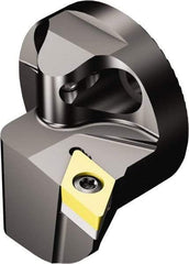 Sandvik Coromant - Right Hand Cut, Size 32, DCMT 3(2.5)2 Insert Compatiblity, Modular Turning & Profiling Cutting Unit Head - 22mm Ctr to Cutting Edge, 32mm Head Length, Through Coolant, Series CoroTurn 107 - USA Tool & Supply